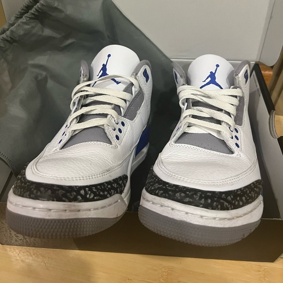 Air Jordan 3 Retro White/Racer Blue - Picture 3 of 10